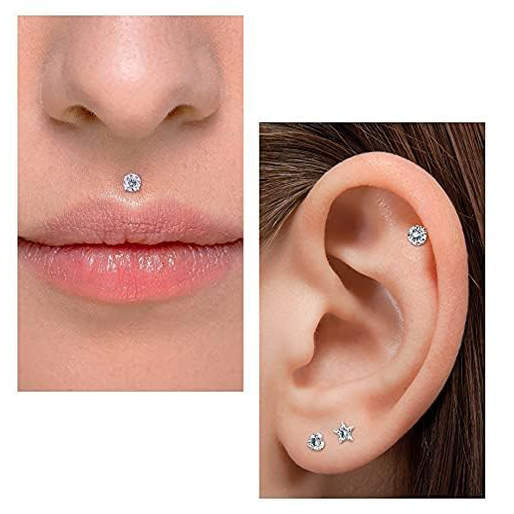 16G Push In Threadless Flat Ba - Body Jewelry Threadless ulasan dan harga