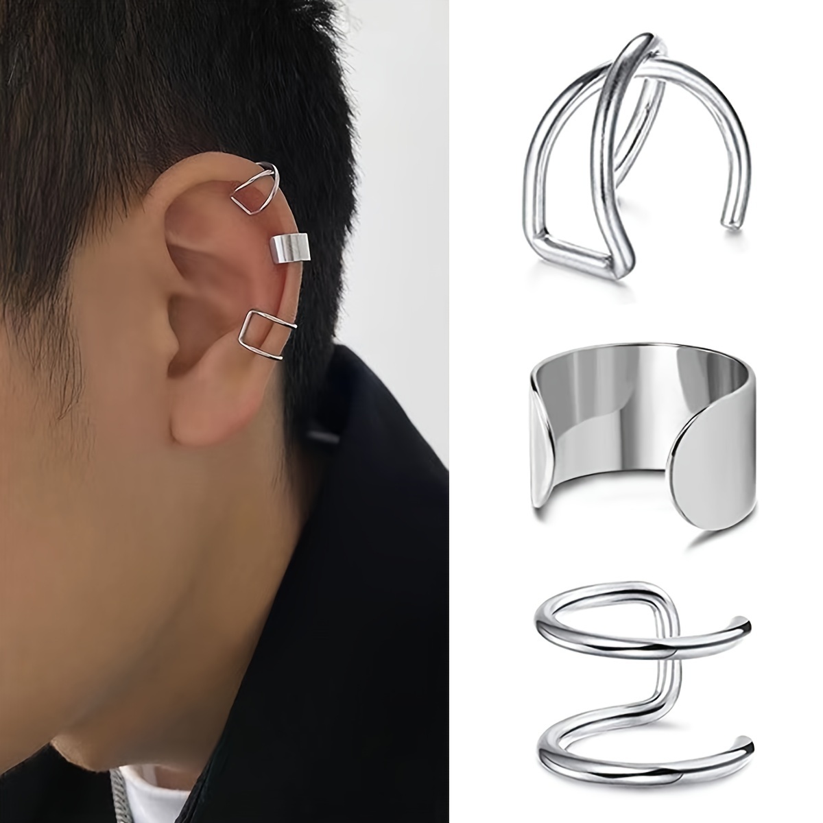 12pcs Stainless Steel Adjustab - Helix Cartilage Ring ulasan dan harga