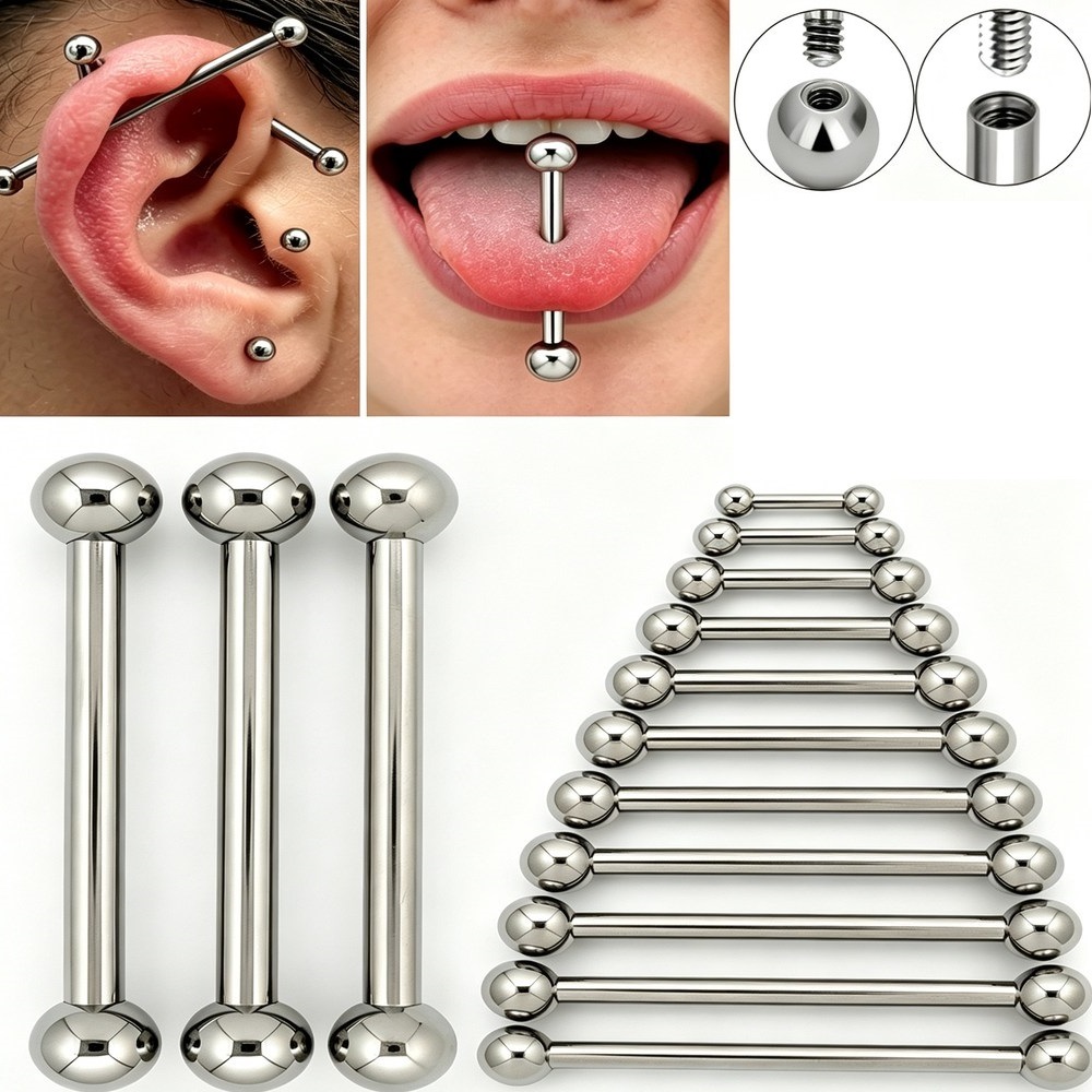 14G 16G G23 Titanium Straight  - Body Jewelry Industrial ulasan dan harga