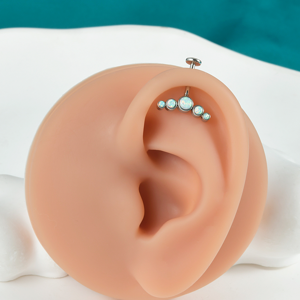 1PC Surgical Steel CZ Gem Opal - Body Jewelry Threadless ulasan dan harga