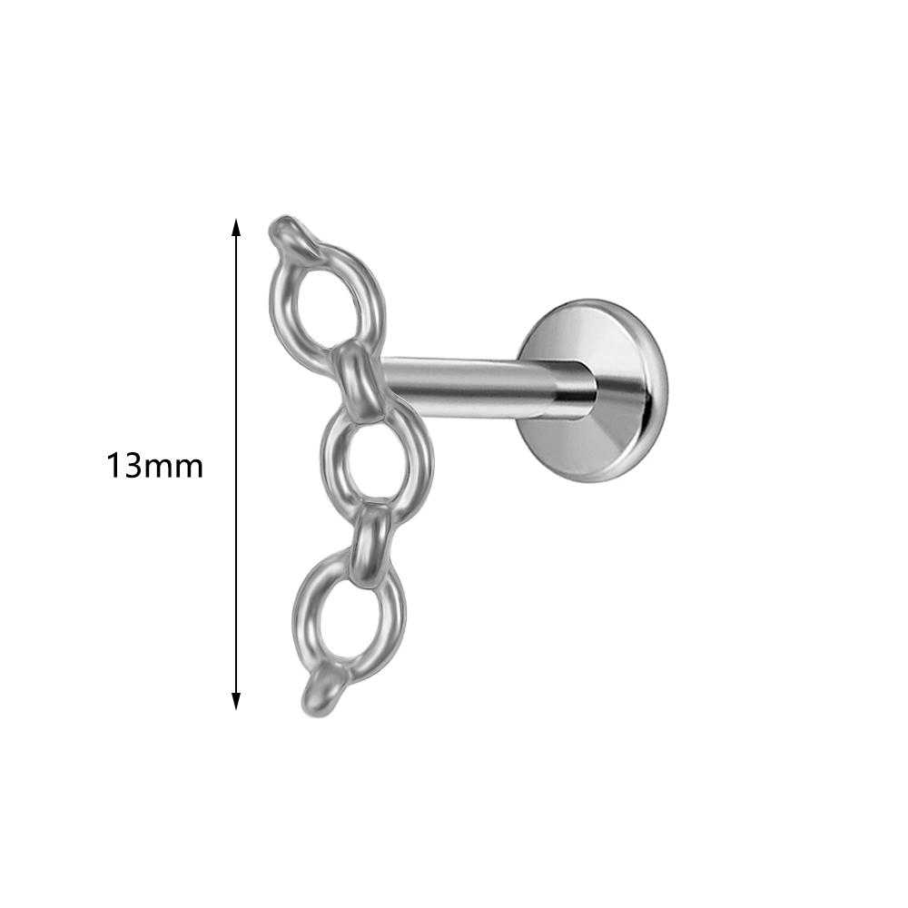 ASTM F-136 Titanium Labret Pie - Body Jewelry Threadless ulasan dan harga